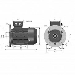 Эл.двигатель ESQ PR 80 В4 GST-Б1-S12-IE2 1.5/1500 IM 2081